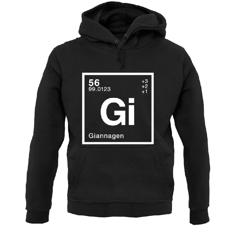 Gianna - Periodic Element Unisex Hoodie Hoodie with Tie-Dye Psychedelic Retro