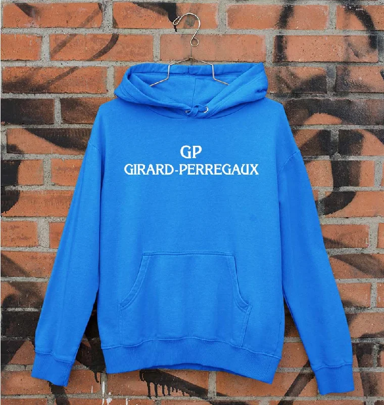 Girard-Perregaux(GP) Unisex Hoodie for Men/Women Hoodie with Button Placket Classic Preppy