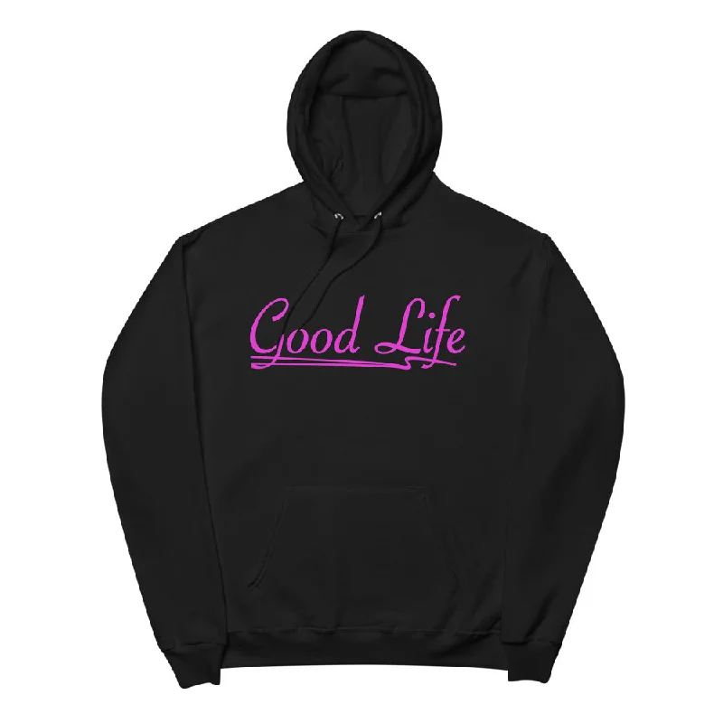 Good Life | Unisex fleece hoodie Hoodie with High-Low Hem Asymmetrical Trendy