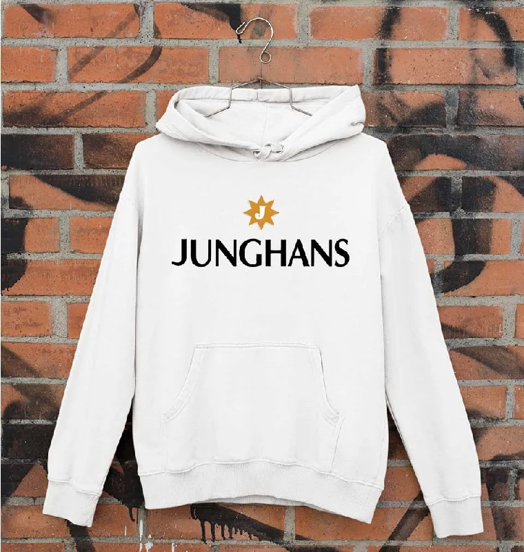 Junghans Unisex Hoodie for Men/Women Hoodie with Hem Applique Textured Unique