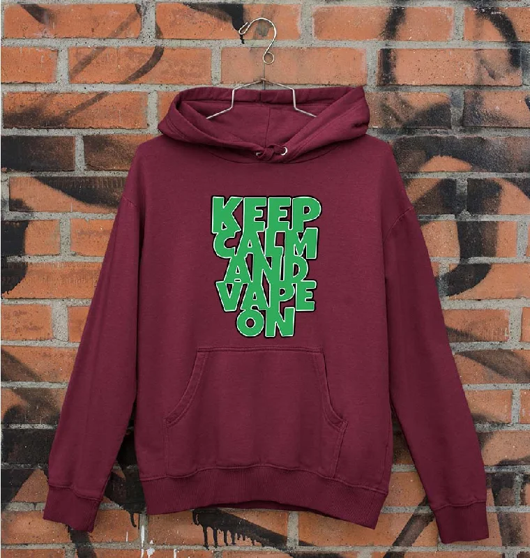 keep calm and vape on Unisex Hoodie for Men/Women Hoodie with Neon Bright Vibrant