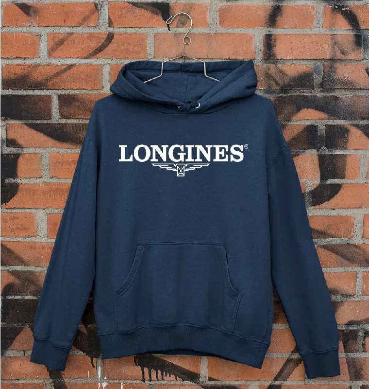 Longines Unisex Hoodie for Men/Women Hoodie with High-Low Hem Asymmetrical Trendy