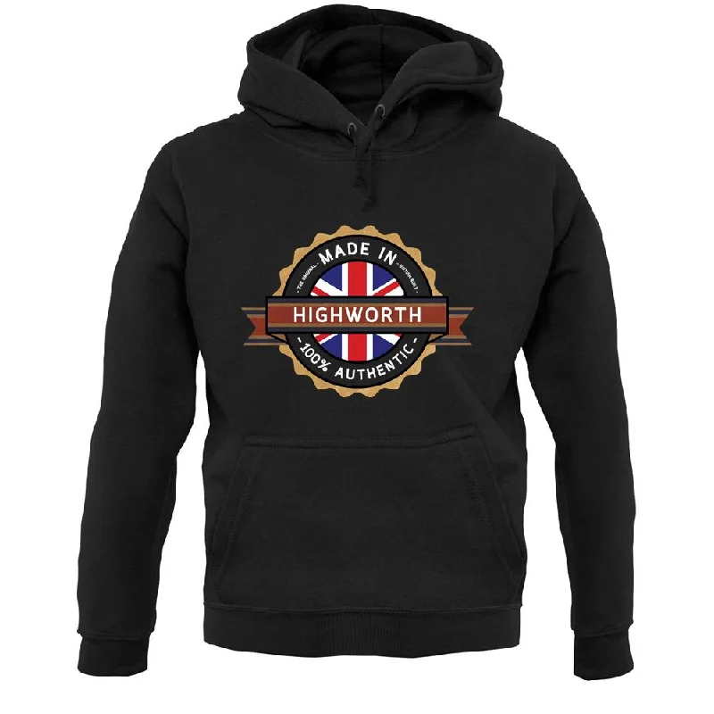 Made In Highworth 100% Authentic Unisex Hoodie Hoodie with High Neck Warm Protective