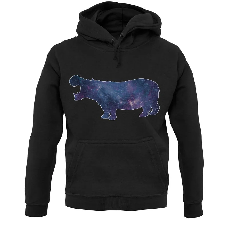 Space Animals - Hippo Unisex Hoodie Hoodie Jacket Zipper Layering