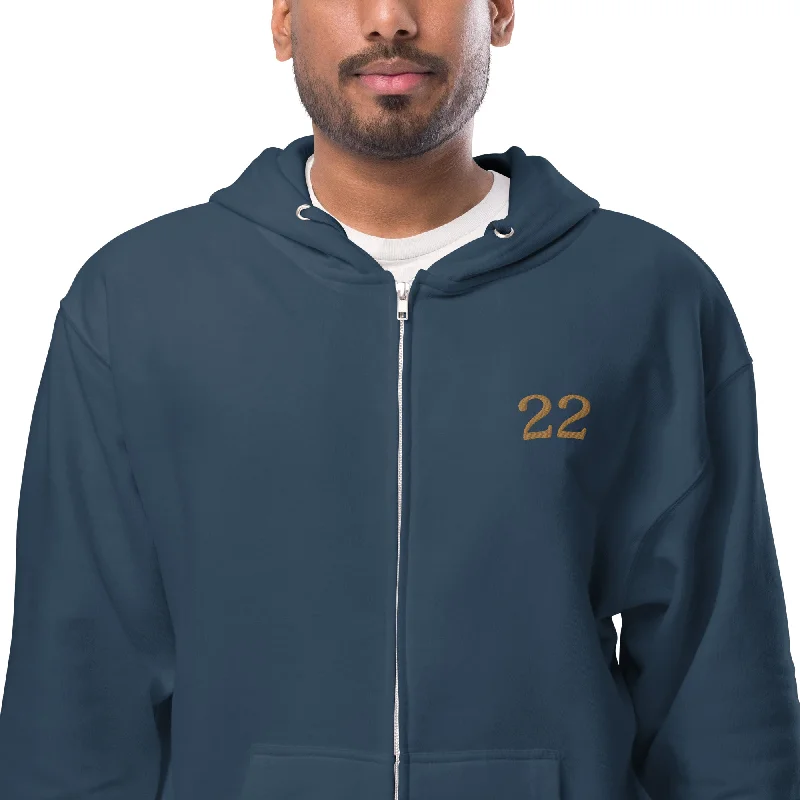 Summer 22 | Unisex fleece zip up hoodie Hoodie with Strings Custom Fit Adjustable