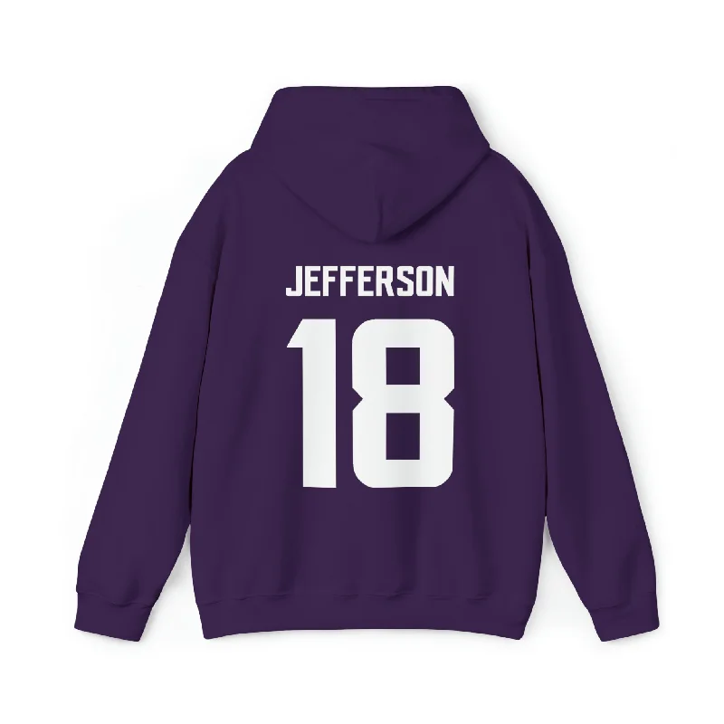 Unisex Heavy Blend™ Hoodie - Jersey #18 Cotton Hoodie Fleece Lining Warmth