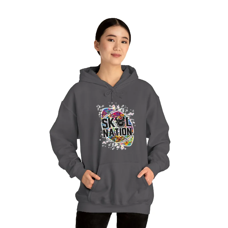 Unisex Heavy Blend™ Hoodie - MN Nation (Color Blast) Hoodie with Hem Frayed Vintage Worn