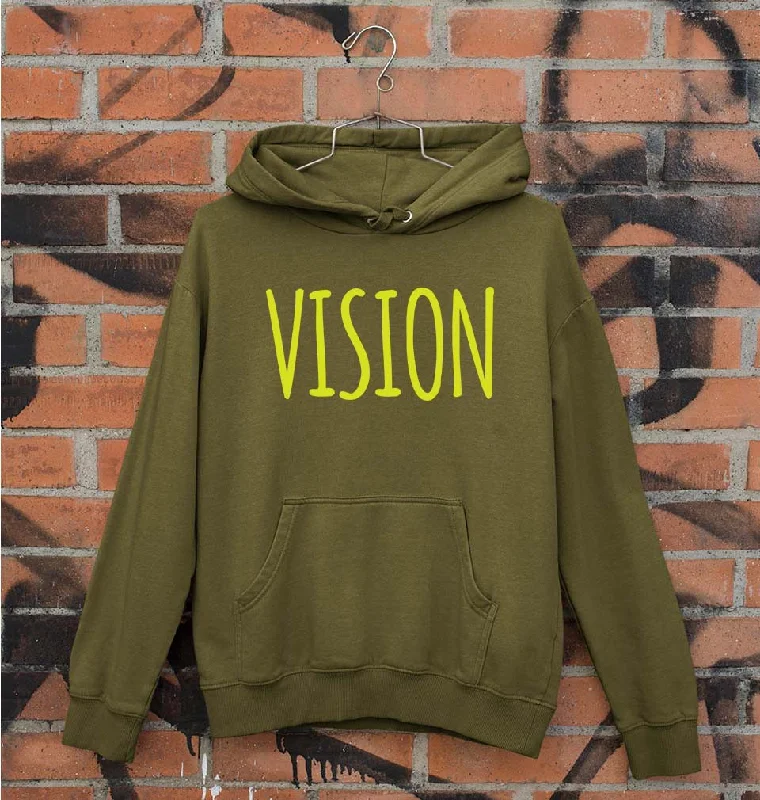 Vision Unisex Hoodie for Men/Women Hoodie with Mock Neck Collared Structured