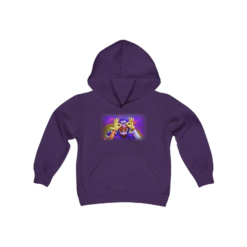 Youth Heavy Blend Hoodie - Griddy (Color Blast) Hoodie with Slit Hem Functional Movement