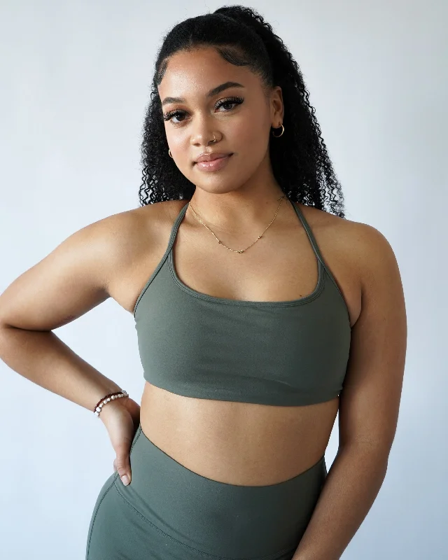 Vital Sports Bra - Olive Cotton Comfort Bra