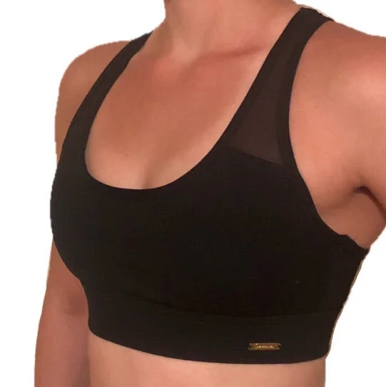 Empower By Dr Anh - Black Empower Sports Bra Seamless Bra Design