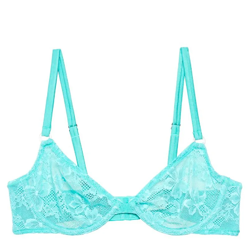 Fleur du Mal Le Stretch Unlined Demi Bra Soft Mesh Bralette