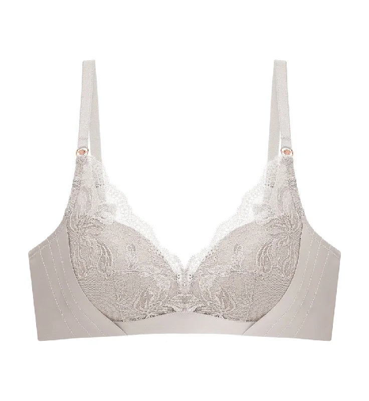 Florale Rose Lilies Non-Wired Padded Bra Soft Lace Bralette