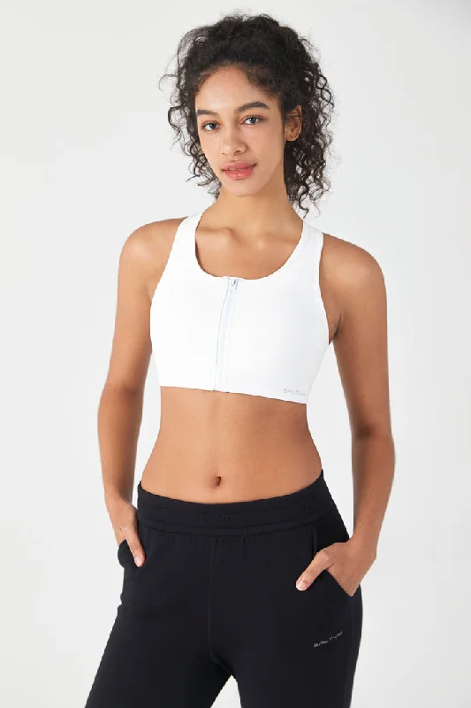 HiTense™ Front Zip Sports Bra Soft Support Bra