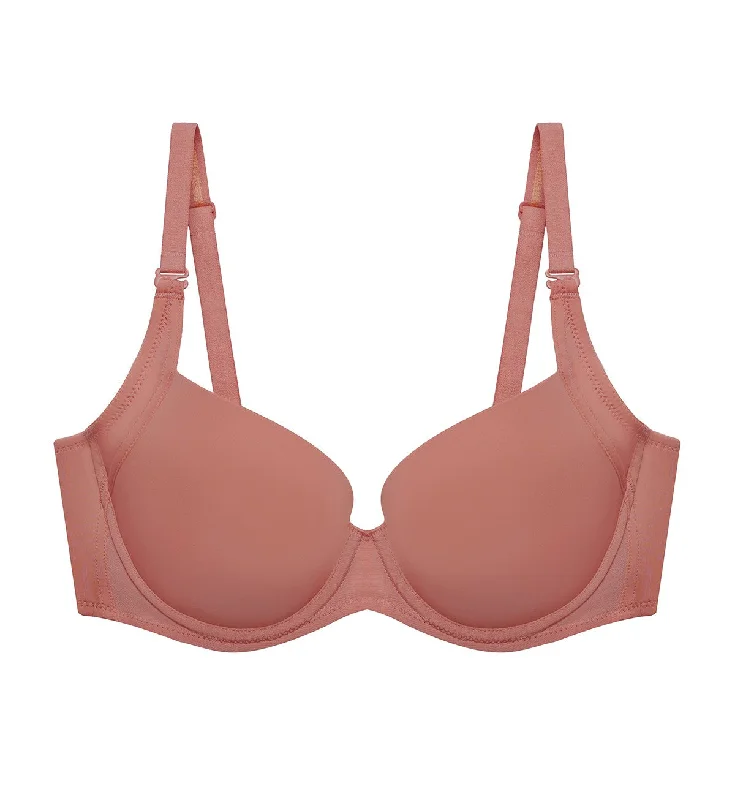 Invisible Inside-Out Wired Padded Bra Lacy Underwire Bra