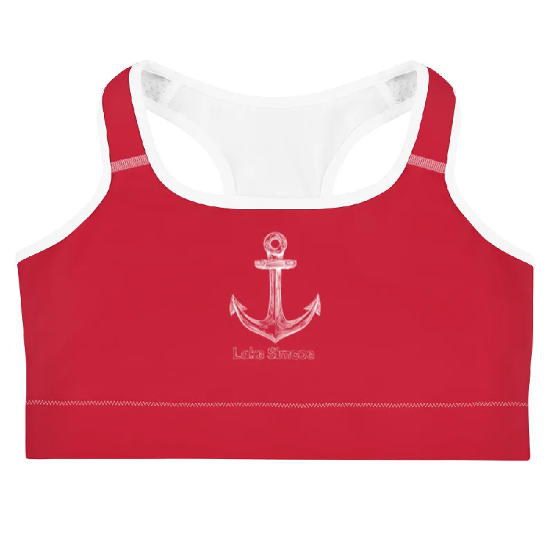 Lake Simcoe Sports bra in Red Daily Comfort Bra