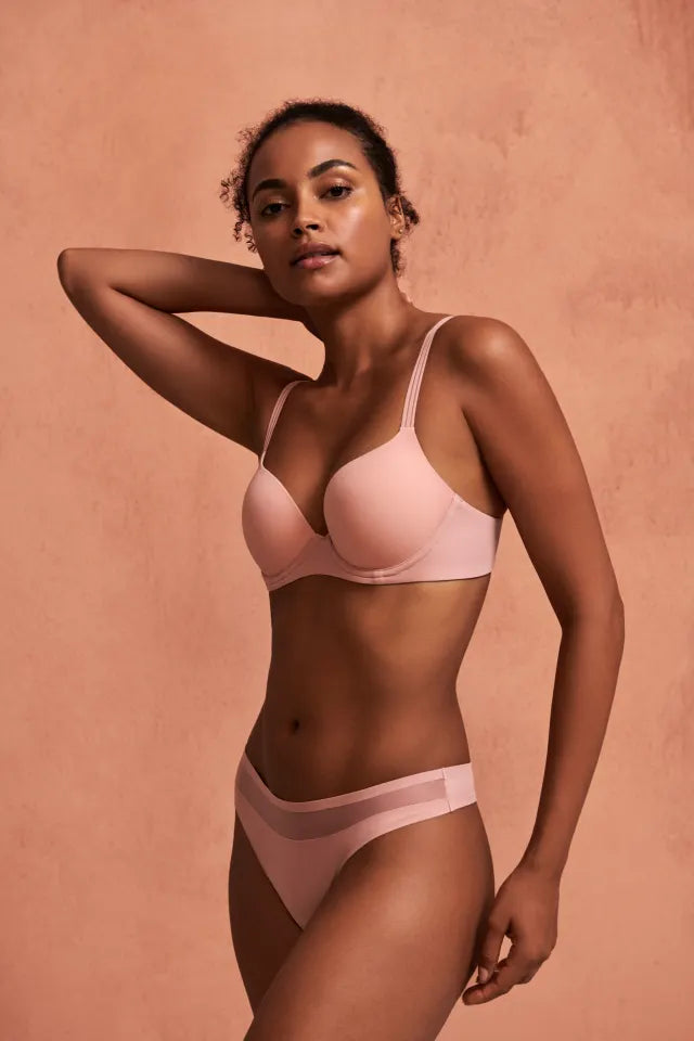 Louie Push Up Bra In Powder Rose - Marie Jo Soft Mesh Bra