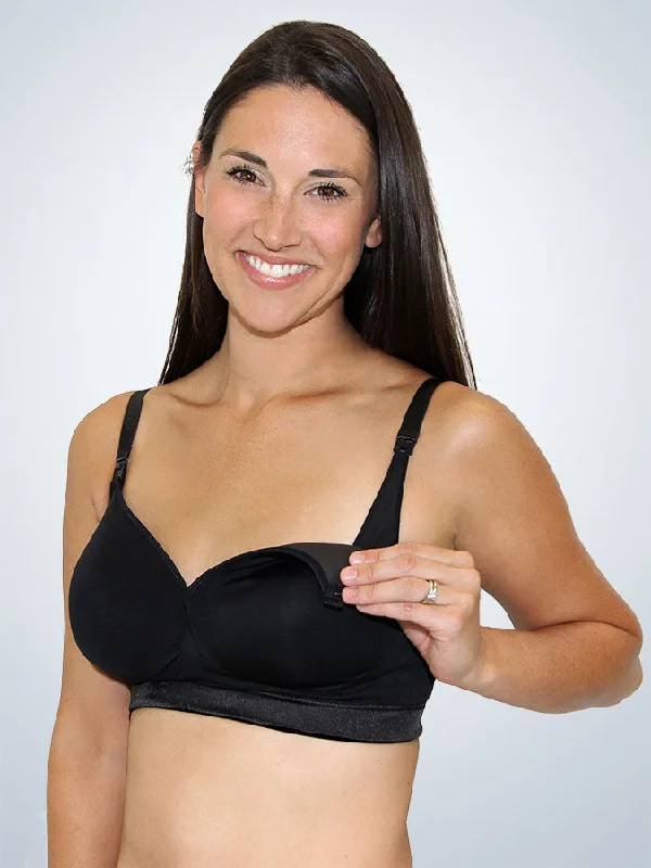 Loving Moments Deluxe Seamless Wirefree Padded Nursing Bra Simple Wireless Bra