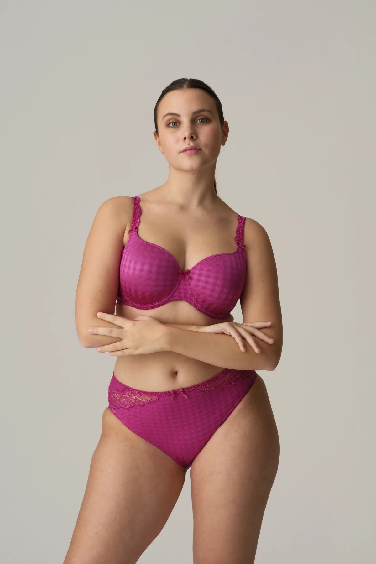 Madison Padded Heart Shape Bra In Fuchsia Fiesta - Prima Donna Stretchy Full Coverage