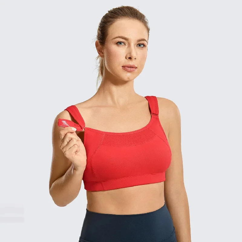 Maxi Support Wireless High Impact Sports Bra - Red Seamless Sports Bra