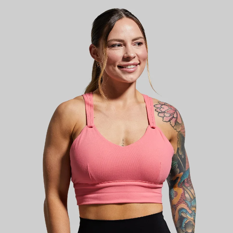 Milk and Muscles Nursing Sports Bra (Peach) Sexy Lace Bralette