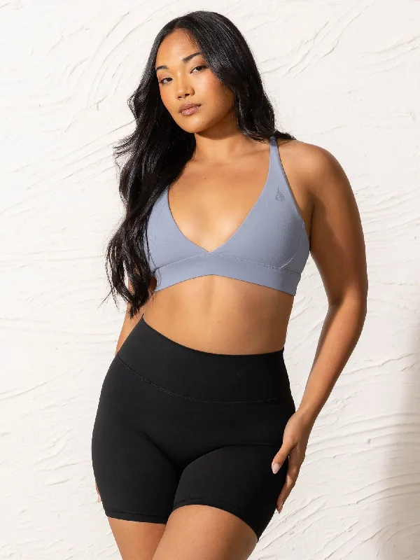 NKD Low Neck Sports Bra - Denim Blue Active Wear Bra