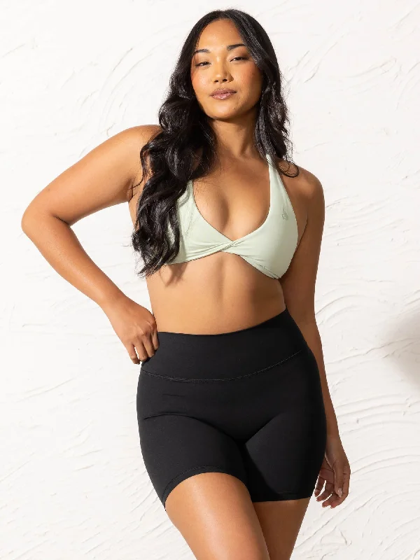 NKD Twist Sports Bra - Cucumber Stretchy Full Coverage