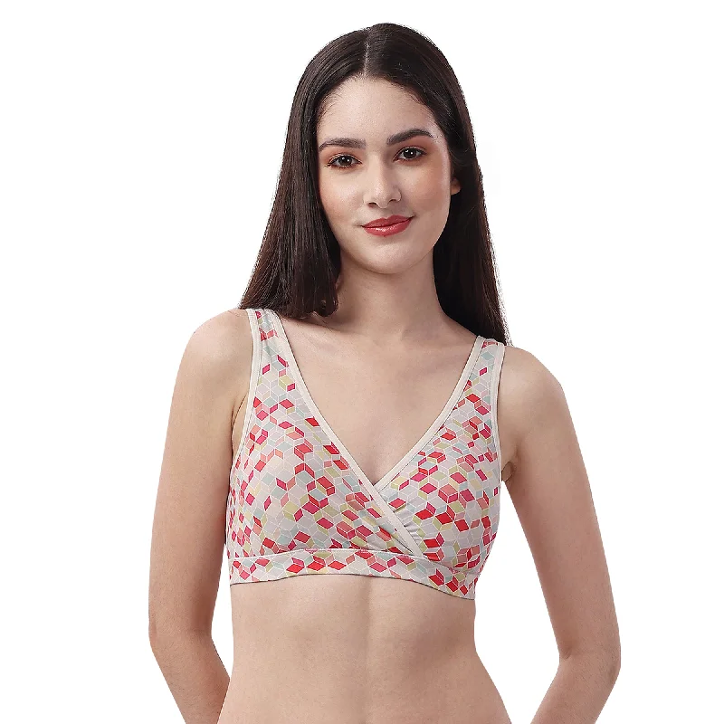 Non Padded Non Wired Lounge Bra with Removable Cups BB-05 Comfortable Lace Bra