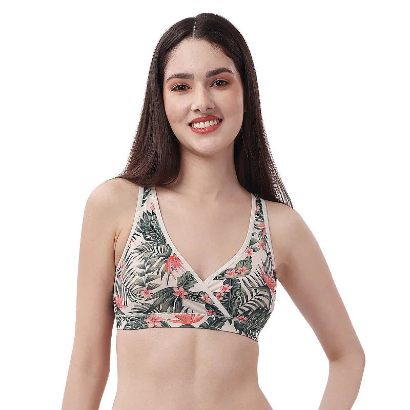 Non Padded Non Wired Lounge Bra with Removable Cups BB-05 Elegant Cotton Bra