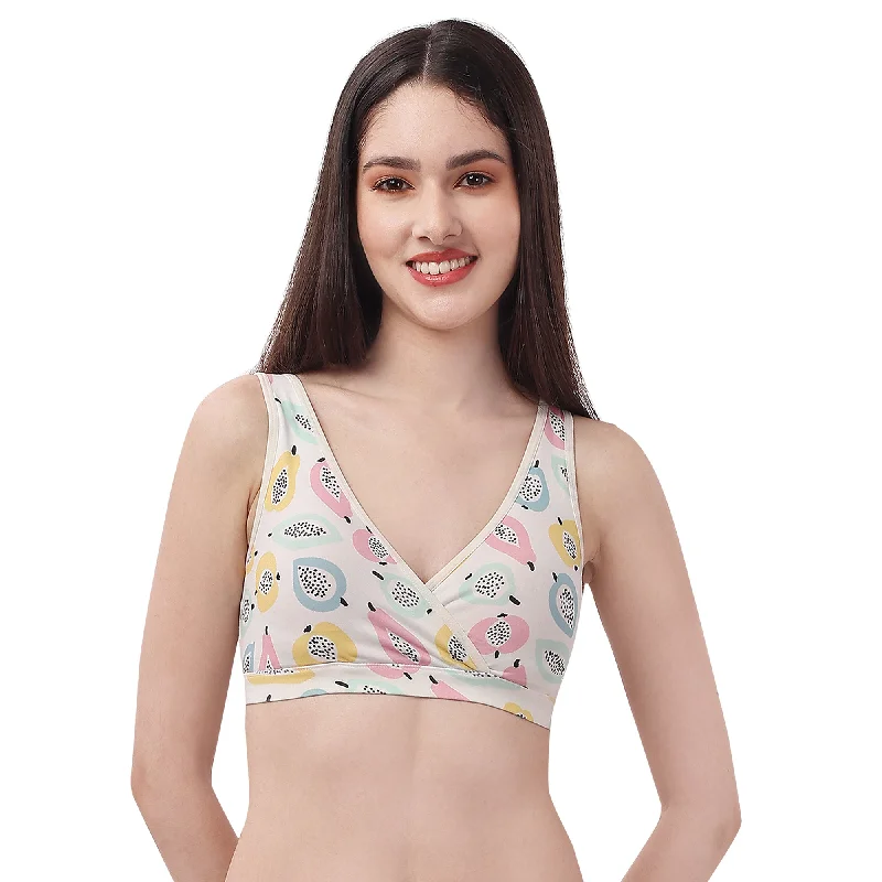 Non Padded Non Wired Lounge Bra with Removable Cups BB-05 Soft Mesh Bralette