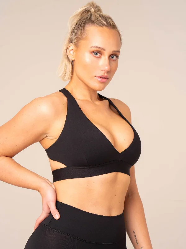 Prime Sports Bra - Black Sexy Mesh Bra