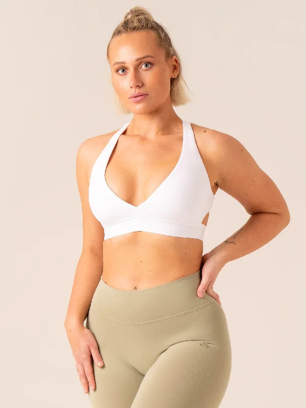 Prime Sports Bra - White Soft Strapless Bra