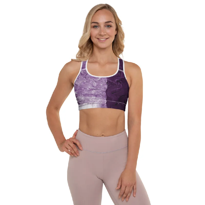 WSW Padded Sports Bra in Plum Light Seamless Bra