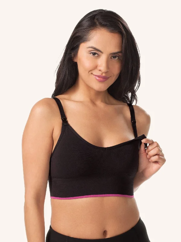 The Danika -  Seamless Athleisure Nursing Sports Bra Soft Lace Bra