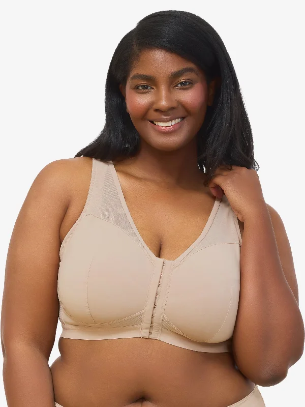 The Harper - Wirefree Mesh Front-Closure Bra Seamless Wireless Bra