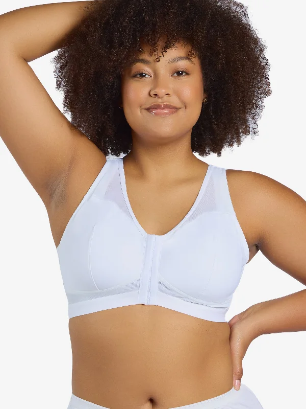 The Harper - Wirefree Mesh Front-Closure Bra Lightweight Cotton Bra