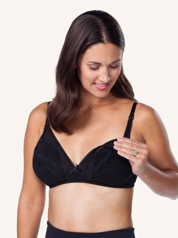 The Monroe - Luxe Body Lace Wirefree Nursing Bra Soft Stretch Bra