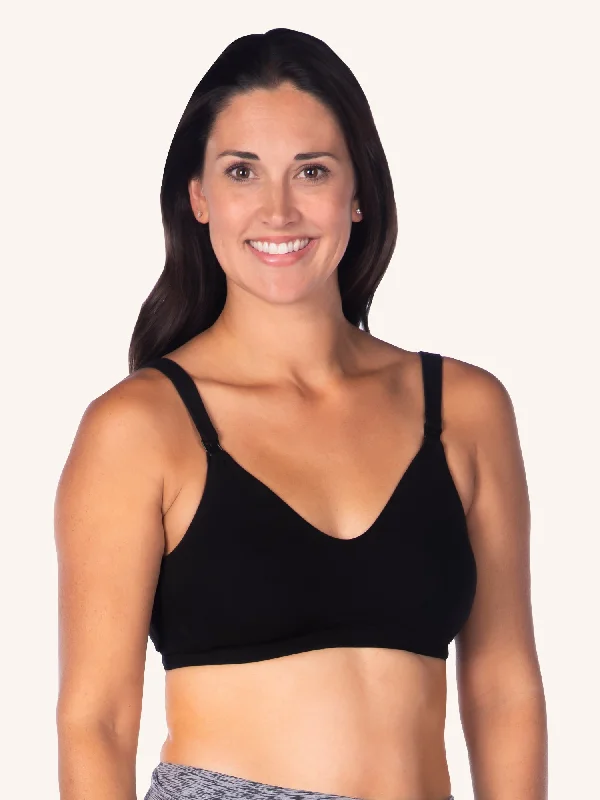 The Natalie -  Cotton Wirefree Nursing Sports Bra Sleek Push-Up Bra