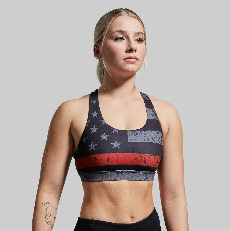Your Essential Sports Bra (Thin Red Line Gunmetal) Minimalist Wireless Bra
