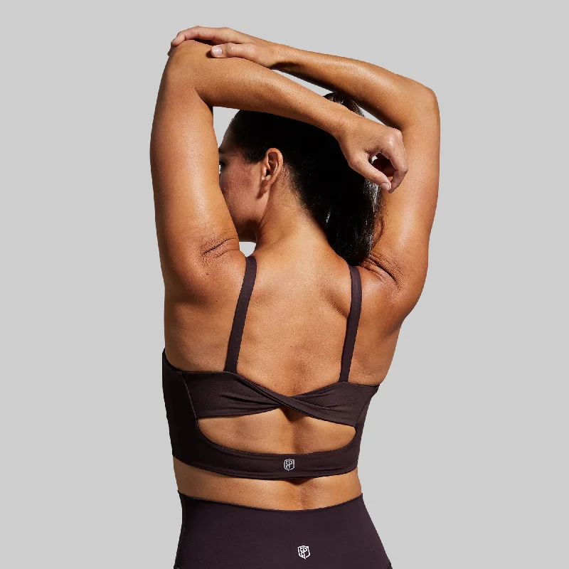 Your Go To Sports Bra (Deep Plum) Breathable Full Coverage