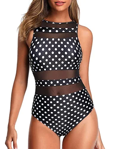 Slimming Bathing Suits For Women Open Back Swimwear-Black Dot Cross-Back Bikini