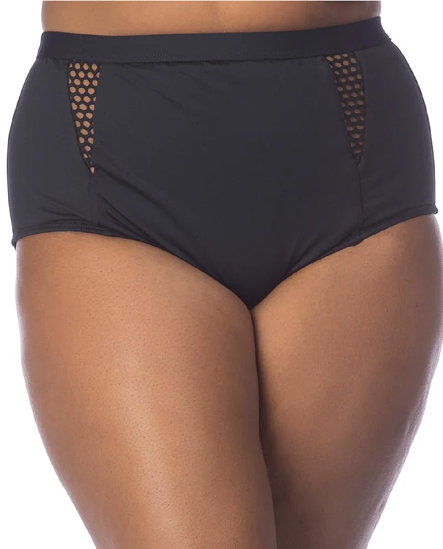 La Blanca All Meshed Up Plus Size Hi-Rise Swim Bottom Comfortable Swim Shorts