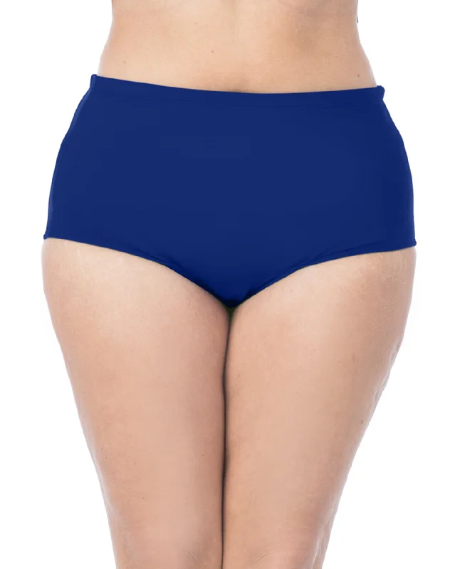 La Blanca Solid Plus Size Hi-Rise Swim Bottom Plus-Size Bikini Set