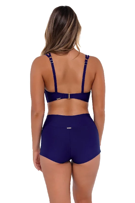 Sunsets Indigo Kinsley Swim Short Solid Color Swimsuit