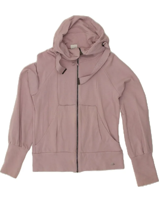 ADIDAS Womens Tracksuit Top Jacket UK 12 Medium Pink Cotton Anorak Shell Jacket Lightweight Jacket