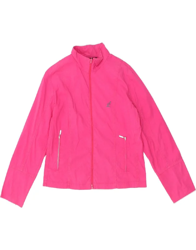 AUSTRALIAN L'ALPINA Womens Tracksuit Top Jacket IT 44 Medium Pink Cotton Nylon Jacket Polyester Jacket Spandex Jacket