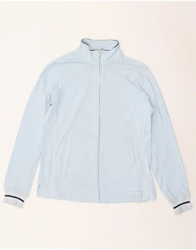 CHAMPION Womens Tracksuit Top Jacket UK 10 Small Blue Cotton Tailored Jacket Straight Jacket A-Line Jacket