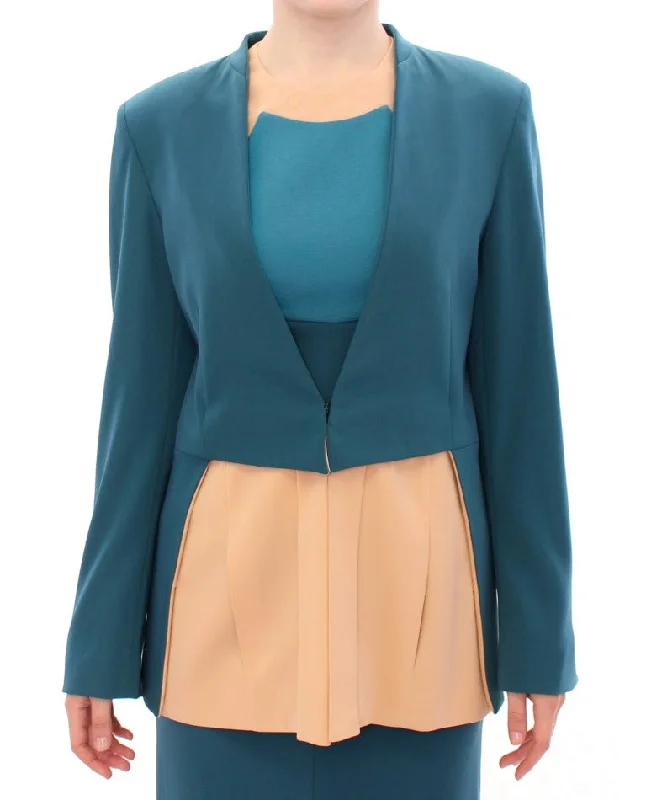 CO|TE  stretch blazer Women's jacket A-Line Jacket Boat Neck Shawl Collar