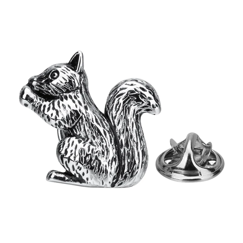 Maxbell Cute Squirrel Lapel Pin Gift Brass Exquisite for Jacket Clothing Party Insulated Jacket Fitted Jacket Loose Jacket