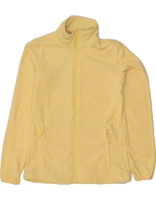 MOUNTAIN WAREHOUSE Womens Tracksuit Top Jacket UK 8 Small Yellow Polyester Wool Fabric Cashmere Fabric Tweed Fabric